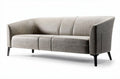 Grijs leren bank met afmetingen 180 x 80 x 75cm voor woonkamer gebruik