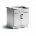 RVS keukenelement met spoelbak en opbergruimte 60 x 45 x 85cm