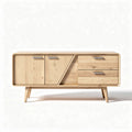 Houten tv-meubel met twee deurtjes en drie lades 120 x 40 x 50cm